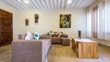 Villa, Private Pool, Sea View | Living room | 32-inch flat-screen TV with digital channels