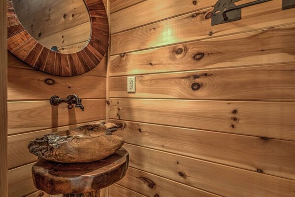 Bathroom - One Level, fire pit, hot tub, 3 acres, peloton! (Blue Ridge)