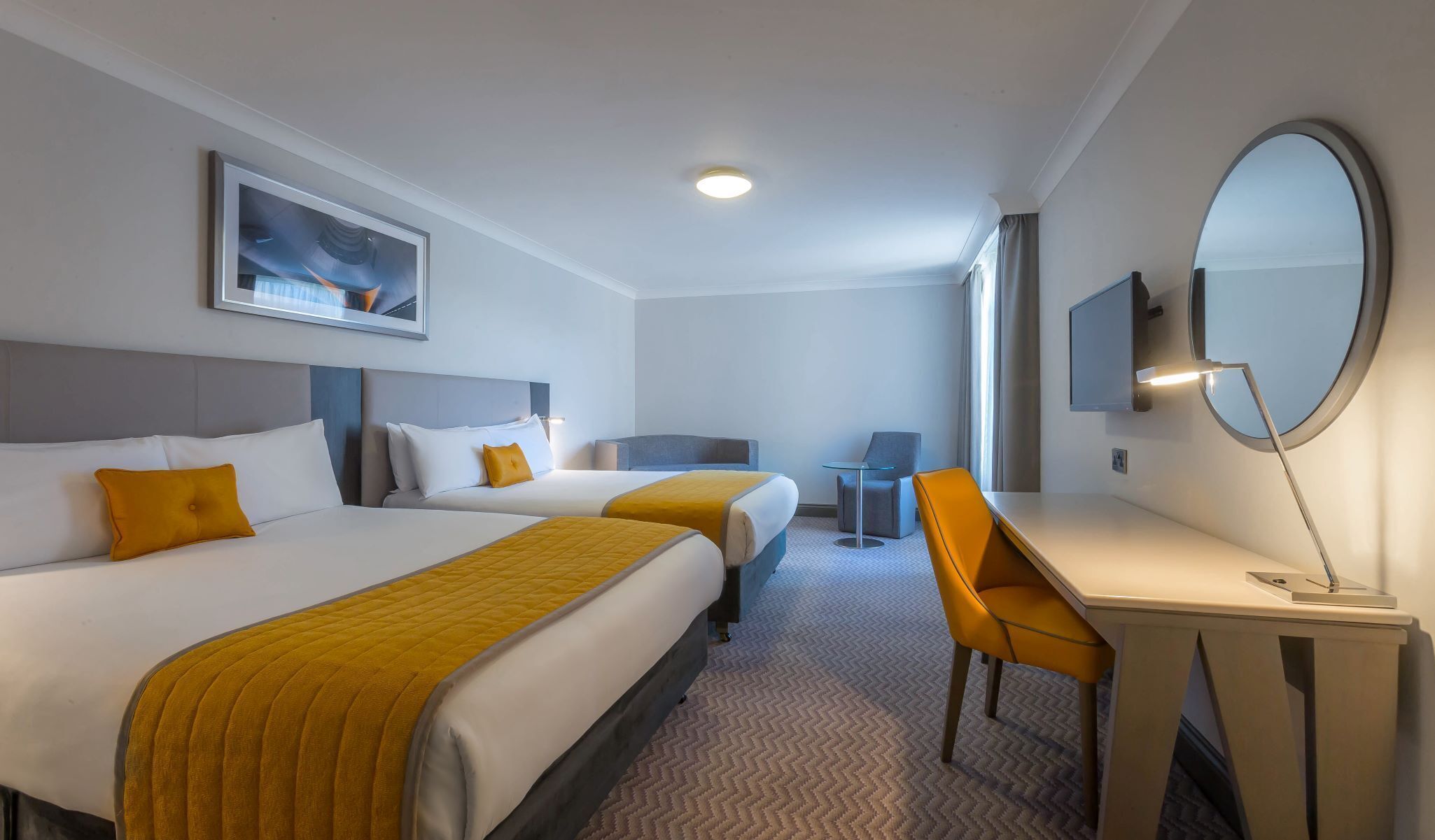Soundproofing, iron/ironing board, bed sheets