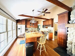 Fridge, microwave, oven, stovetop - Lake Winnisquam water front home (Belmont)