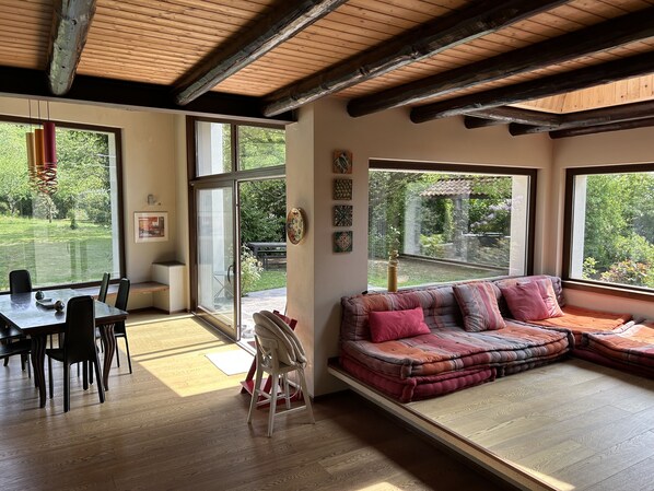 Living area - Serene Getaway Near Lake Maggiore: Rent Your Cozy, Italian Country Home (Nebbiuno)