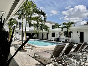 A heated pool