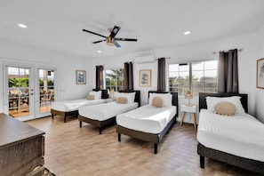 4 habitaciones, escritorio, tabla de planchar con plancha y wifi gratis 