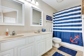 Hair dryer, towels