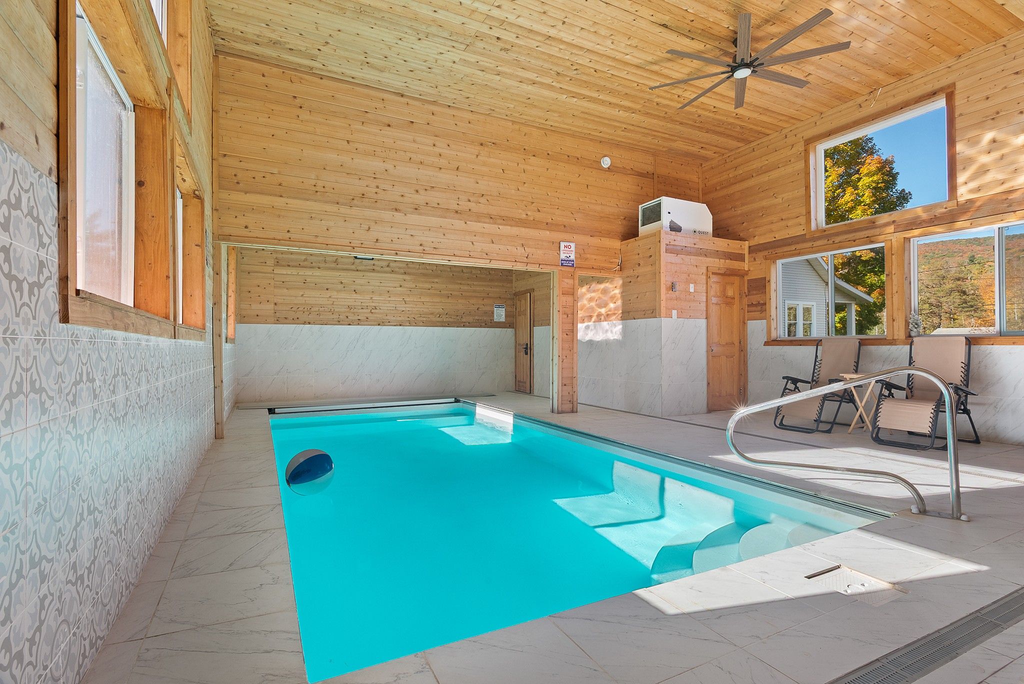 Private indoor heated pool - swim all year