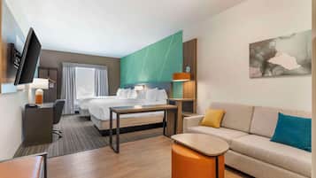 1 bedroom, premium bedding, down comforters, pillowtop beds