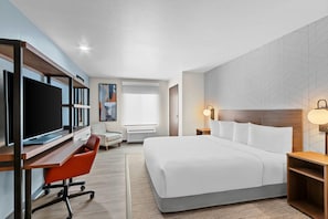 Suite, 1 King Bed, Accessible, Non Smoking | Individually furnished, desk, blackout drapes, iron/ironing board