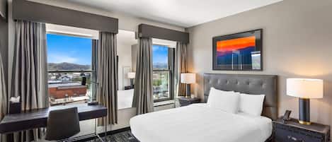 Habitación estándar, 1 cama Queen size, para no fumadores | Escritorio, espacio para trabajar con laptop y cortinas blackout