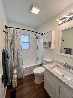 Hair dryer, towels