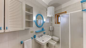 Douche, serviettes fournies