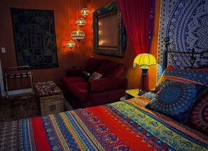 1 غرفة نوم وواي فاي وملاءات أسرّة