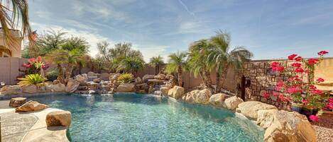 Outdoor pool, a heated pool