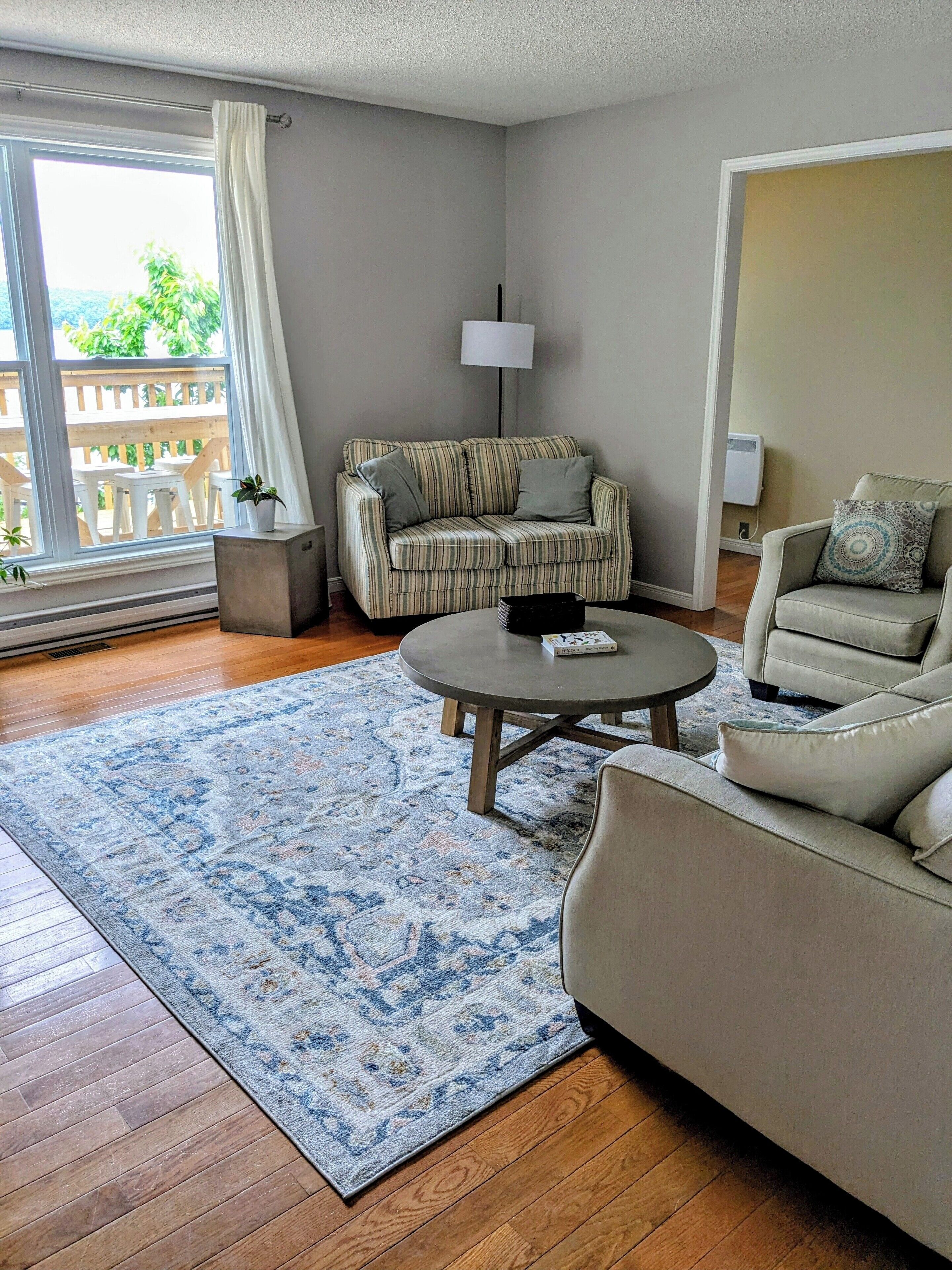 Televisión, chimenea y libros 