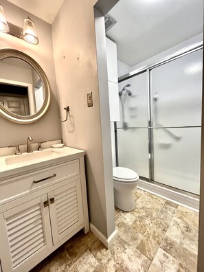 Shower, hair dryer