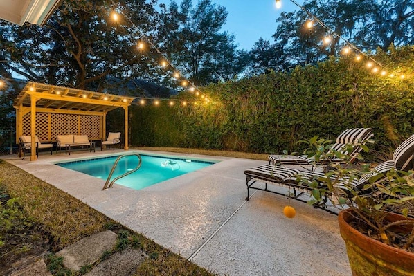 A heated pool