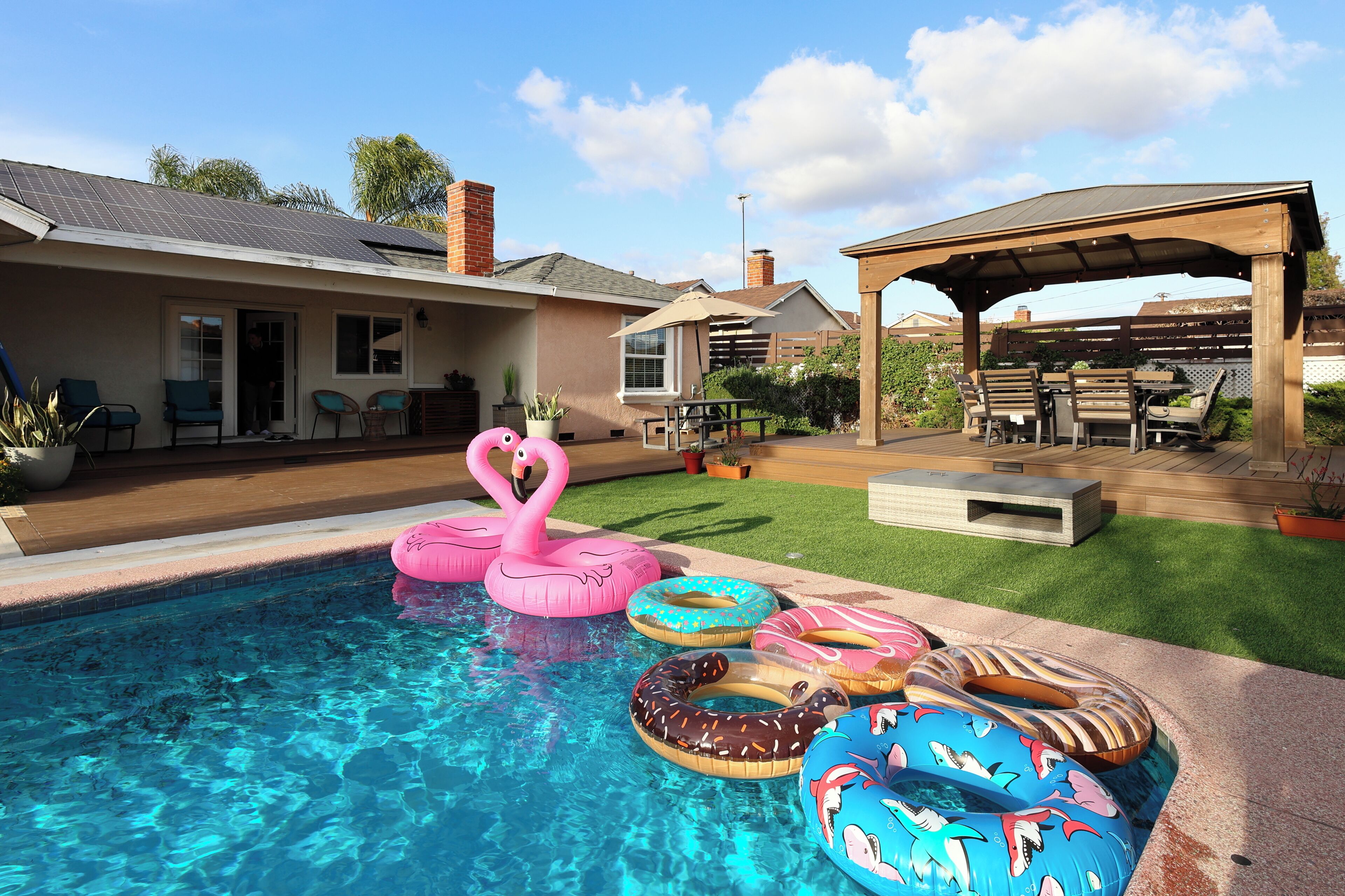 A heated pool