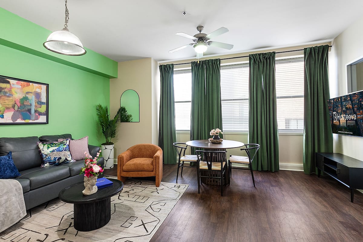 Superior Condo, 1 King Bed with Sofa bed | Living room | 55-inch Smart TV with digital channels