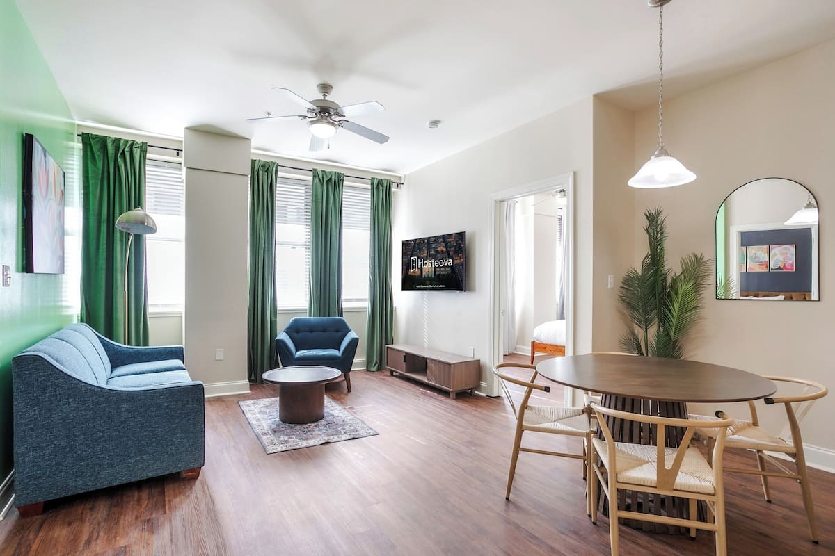 Luxury Condo, 2 Bedrooms | Living room | 55-inch Smart TV with digital channels