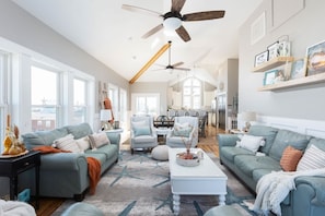 TV, DVD player, offices - Ocean Views! Steps To Beach! 5bd Luxury Home! (Kill Devil Hills)