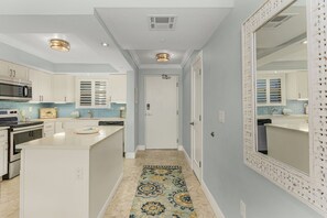 Condo, 2 Bedrooms | Private kitchen | Fridge, oven, coffee/tea maker, toaster - Beach Villas # 304 - Bogo24 2 Bedroom Condo by RedAwning (Fort Myers Beach)