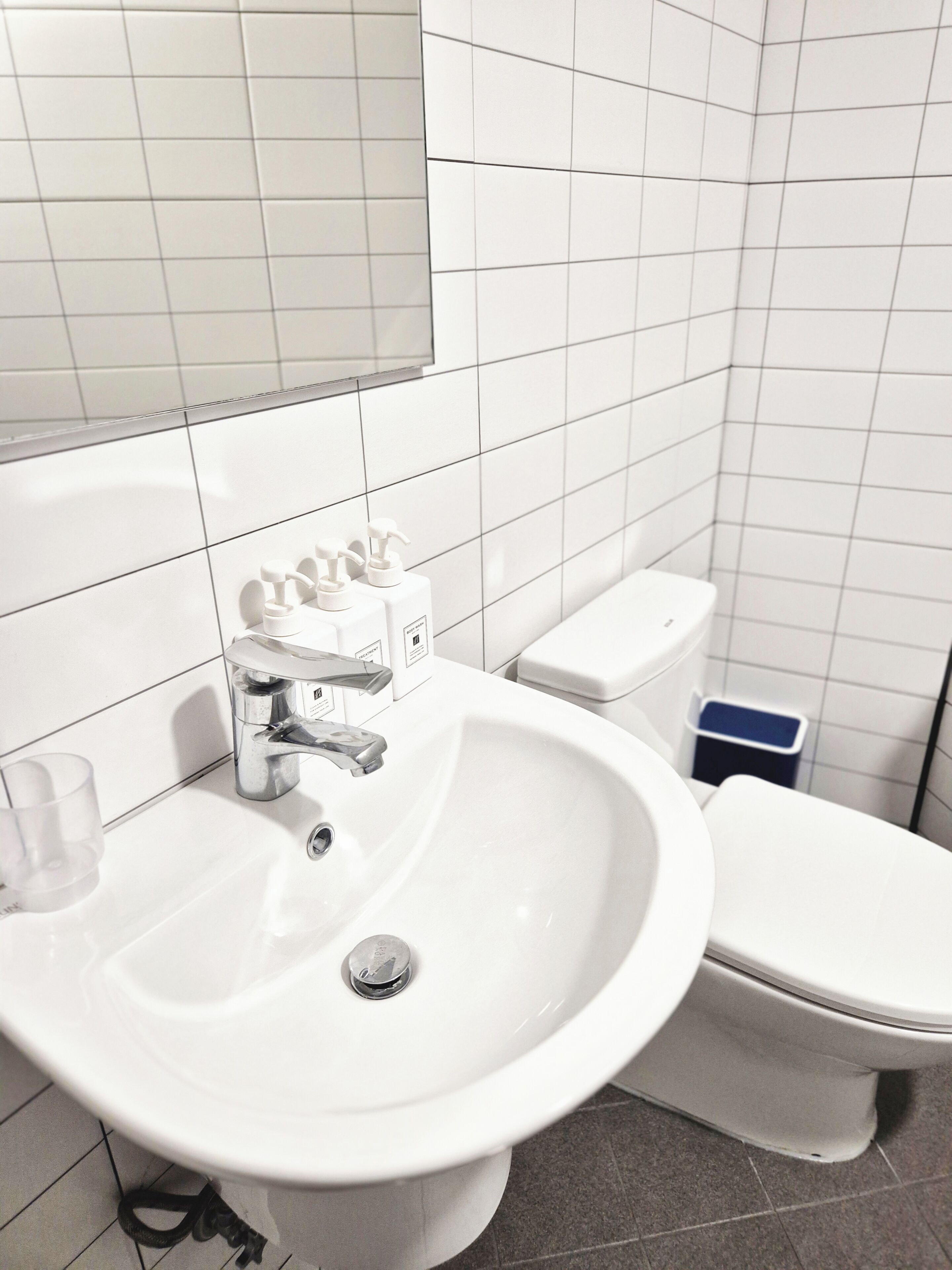 Basic Double Room | Bathroom | Free toiletries, hair dryer, slippers