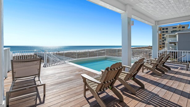 Pool - Jolie Cote Beach House | Gulf Front | Private Pool | Beach Getaways (Pensacola)
