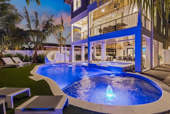 A heated pool