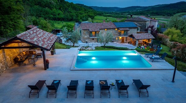 A heated pool