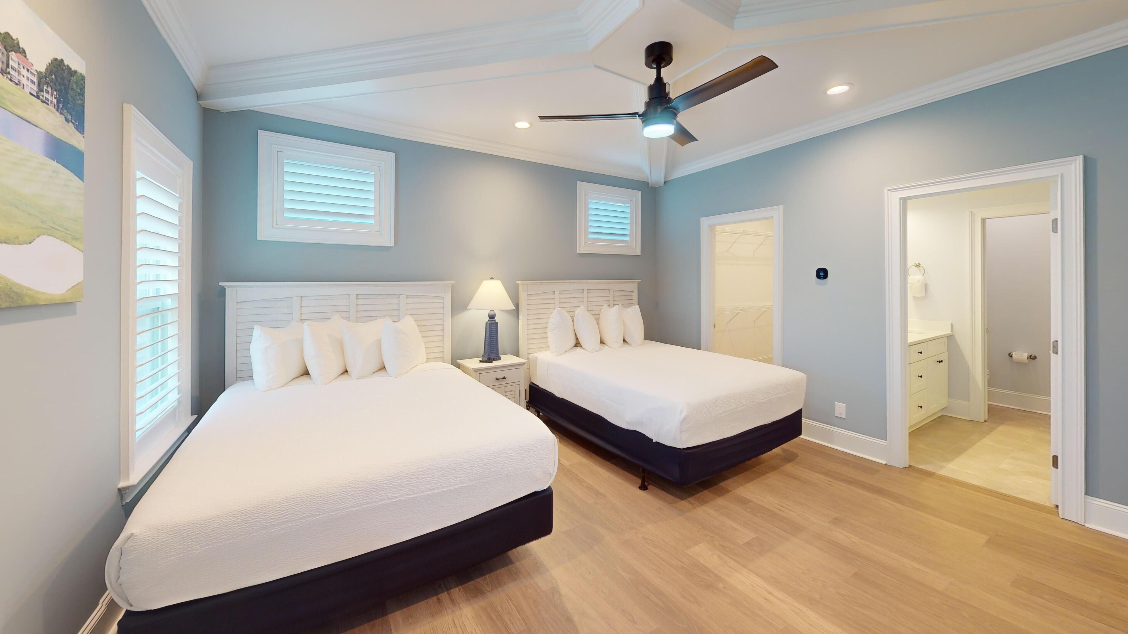 Spacious guest bedroom with a warm, welcoming setup—perfect for friends, family, or extra travelers.