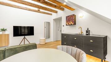 Attic Corner Suite | 1 bedroom, premium bedding, down duvets, individually decorated