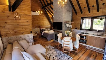 Chalet exclusivo (1) | Zona de estar | Una chimenea
