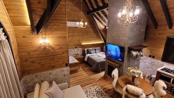 Chalet exclusivo (1) | Zona de estar | Una chimenea