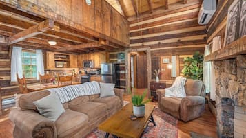 Smart TV, fireplace, DVD player