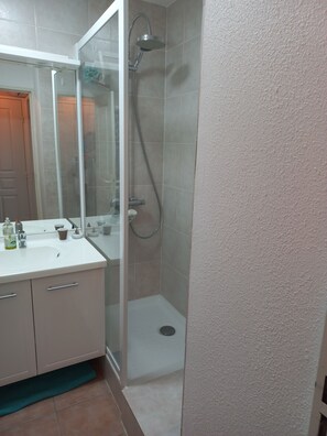 Shower, hair dryer