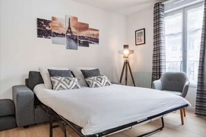 1 室のベッドルーム、アイロン / アイロン台、WiFi、ベッドシーツ