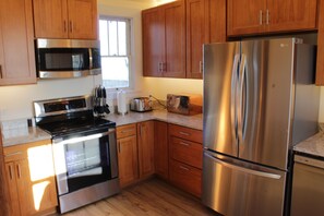 Fridge, microwave, oven, stovetop - Great Harbor Views, Walk to Victoria Ferry and downtown, Two Bedroom Apartment! (Port Angeles)