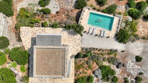 Exterior - Modern stone villa with pool and sea view (Pescoluse)