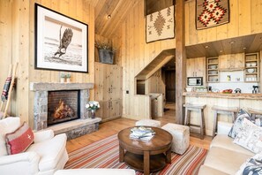 Fireplace - 5 Bandit Way (4-Bedroom Home) by Moonlight Basin Lodging (Big Sky)