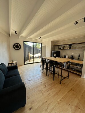 Superior Cabin, Terrace, Courtyard View | Living area - Bomar Lodge (Navidad)