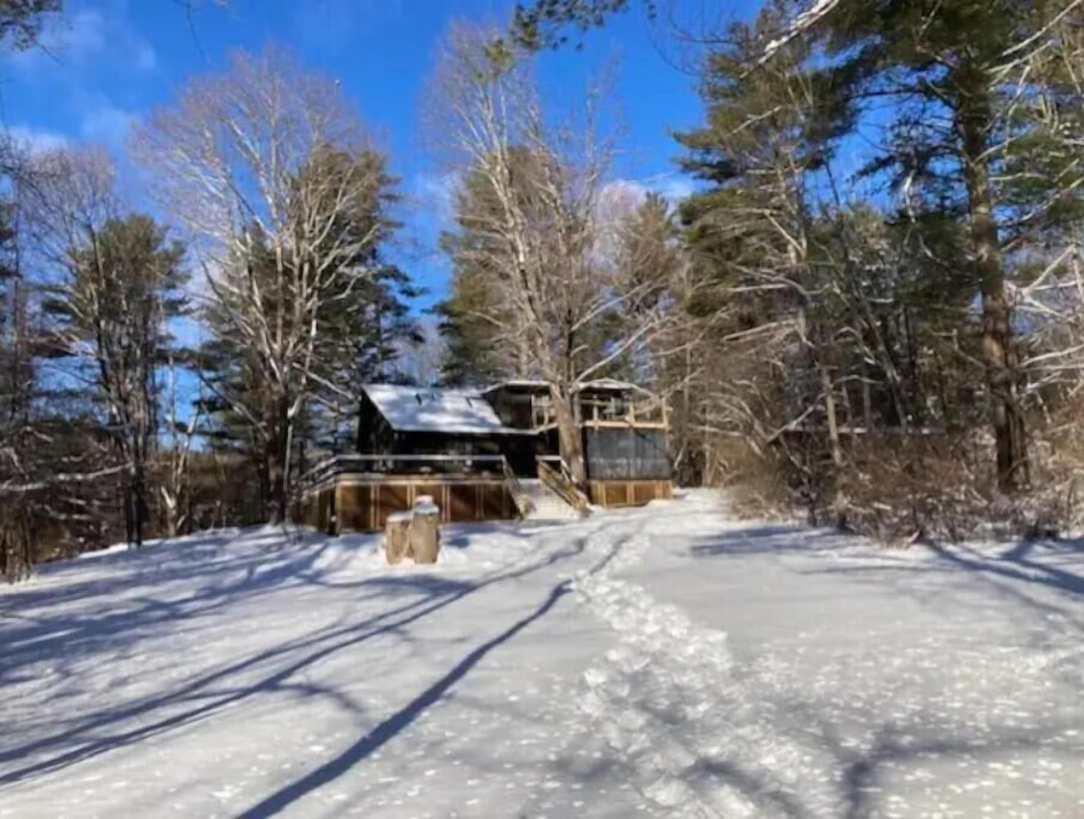 Lakeshore cabin with private beach and dock