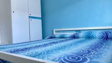 2 bedrooms, bed sheets