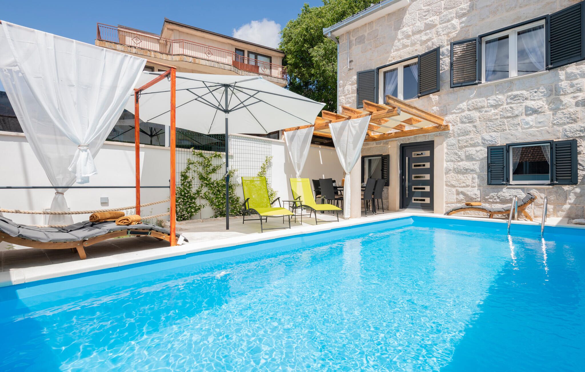 A heated pool