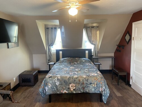 The Birdhouse.  Studio apartment.  Pets welcome, close to downtown and airport.
