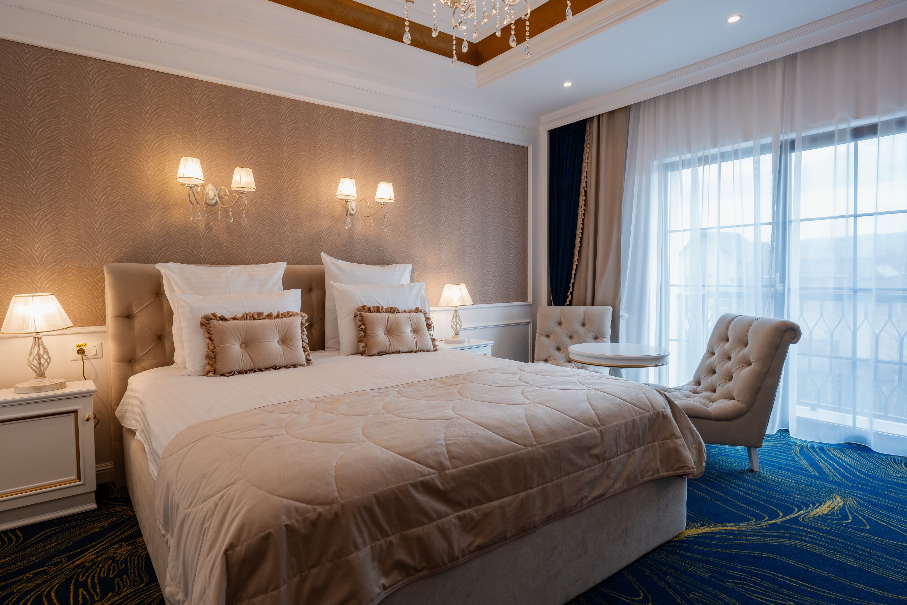 Egyptian cotton sheets, premium bedding, minibar, in-room safe