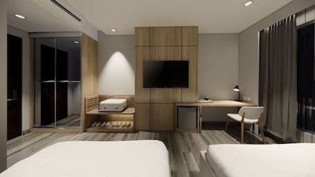 Escritorio y espacio para trabajar con laptop