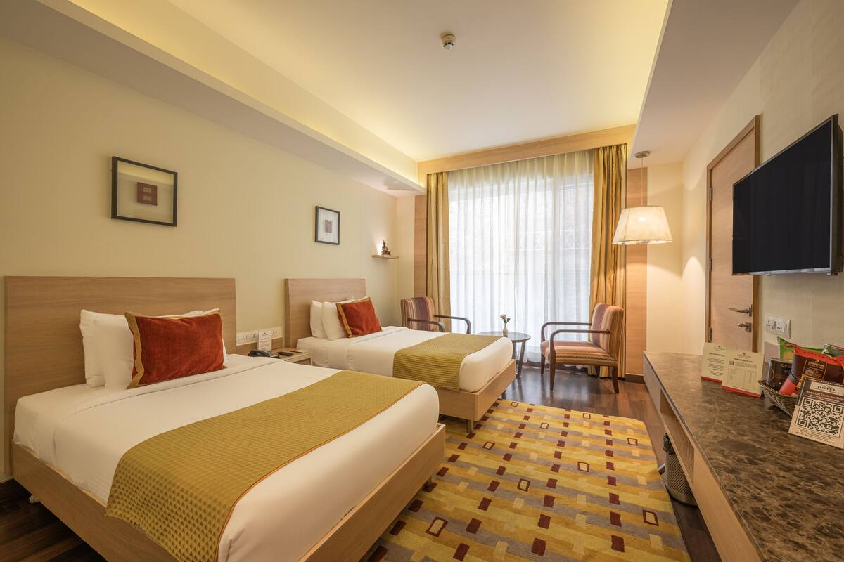 Phòng 2 giường đơn Deluxe | Minibar, truy cập Internet không dây miễn phí, bộ trải giường 