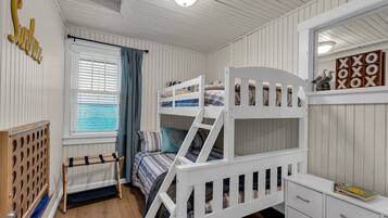 2 bedrooms, iron/ironing board, travel crib, free WiFi