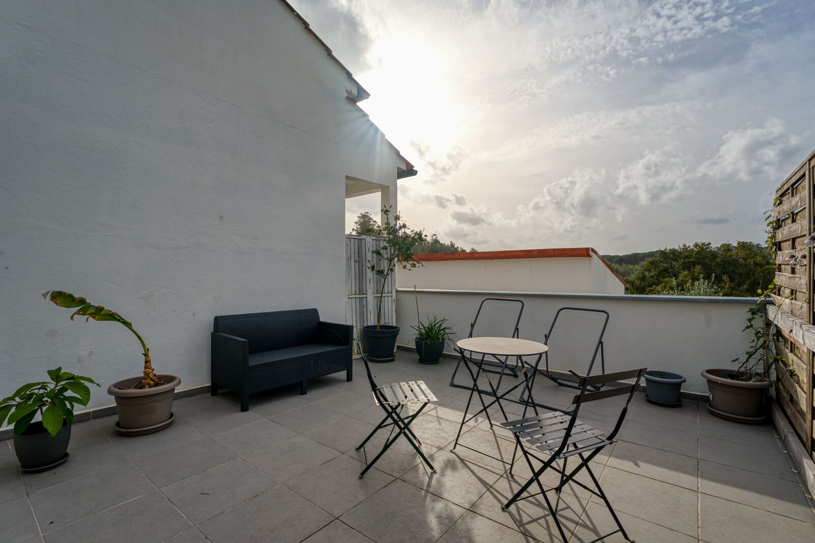 Quarto casal clássico | Terraço/pátio