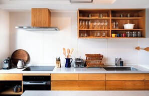 Luxury Chalet, Mountain View | Private kitchen | High chair - Kihachikan South (Nozawaonsen)