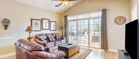 Télévision, lecteur de DVD, livres, vidéothèque